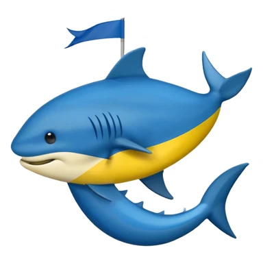 Squalo con bandiera del brasile  sticker