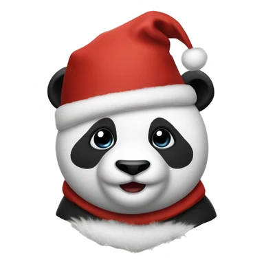 panda wearing Santa outfit sticker