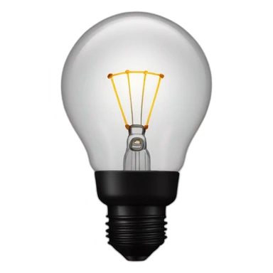 Lightbulb but it's black sticker
