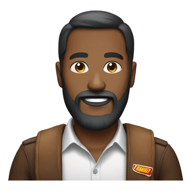 snickers with beard men sticker