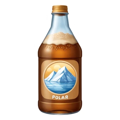 generates a sticker of a "Maltin Polar" malt bottle with a transparent background sticker