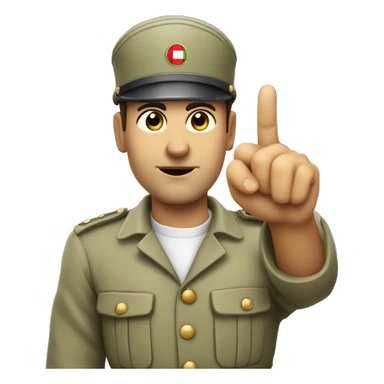 italian soldier pointing at you with hand sticker