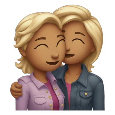 Lesbian couple kissing sticker