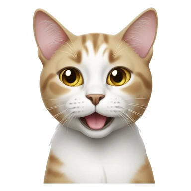 cat with a white claw  sticker