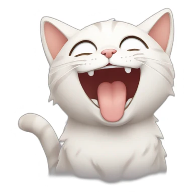 cute cat laugh sticker