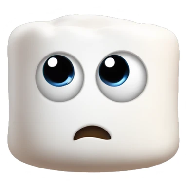 Marshmallow with eyes sticker