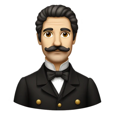 Austrian painter with rectangular moustaches and black combed hair sticker