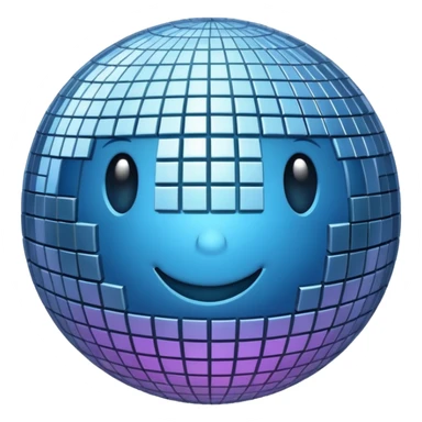 disco ball moon sticker