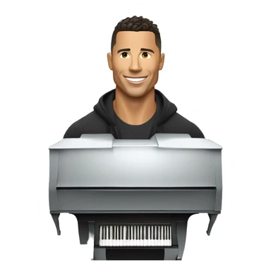 Piano ronaldo et merci en train de discuter. sticker