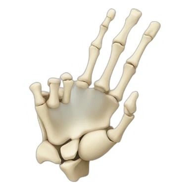 all the Bones of right hand sticker