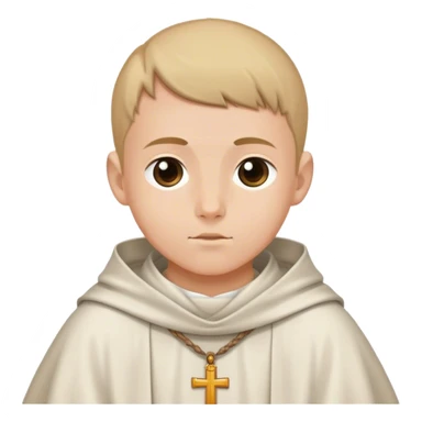 boy in Carthusian monk's robe sticker