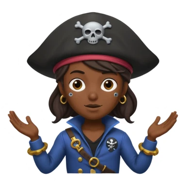 animated emoji for a player called prophet of doom I Dont Know shruging emote needs to be space pirate themed and dark sticker