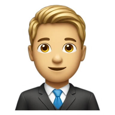 Boy seating on linkedin logo  sticker