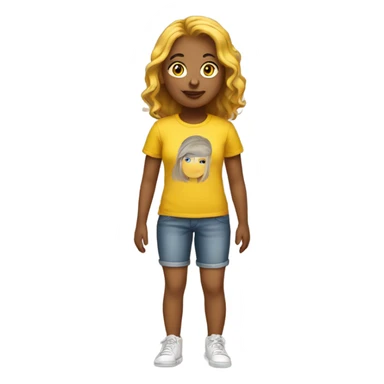 Girl in yellow t shirt  sticker