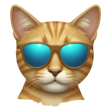 a cat with sun glasses sticker