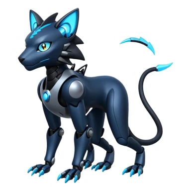 Modern Cyber Luxray-creature, full body sticker
