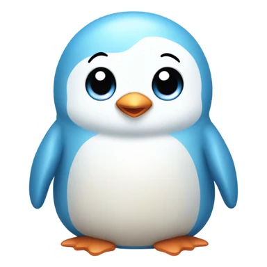 Cute kawaii baby blue penguin  sticker