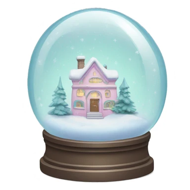 Pastel snowglobe sticker