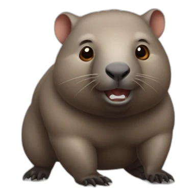 wombat with muscles sticker