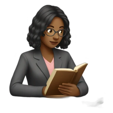 STUDYING WOMAN sticker