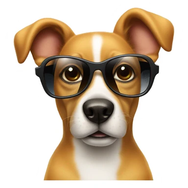 Dog with sun glasses sticker
