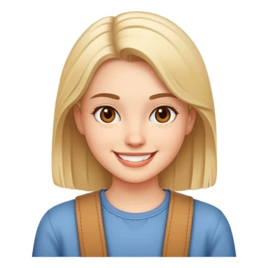 smiling girl in casual attire sticker