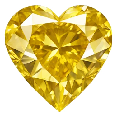 Heart shaped 56-carat yellow diamond sticker