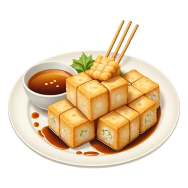 Plate of agedashi tofu  sticker