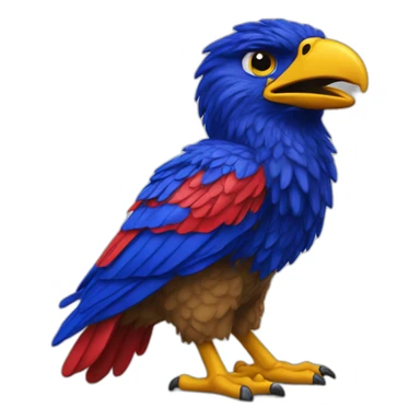 kansas jayhawk realistic mascot sticker