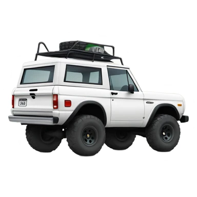 Ford bronco white off road  sticker