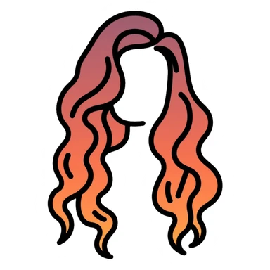 stylish hair, beautiful hairstyle sticker