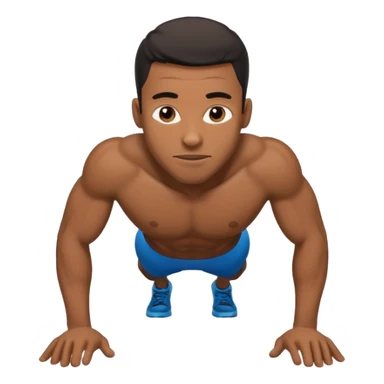 push ups black man sticker