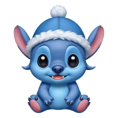 Stitch with a hat on  sticker