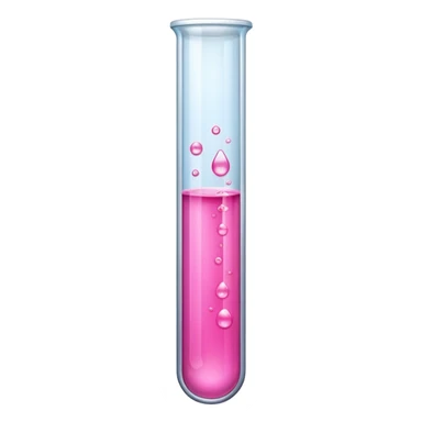 pink liquid in test tube simple bubbling sticker