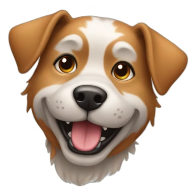 The dog which is playing with the ball sticker