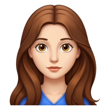 Woman with long brown hair sticker