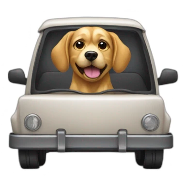 Chien conduit voiture sticker