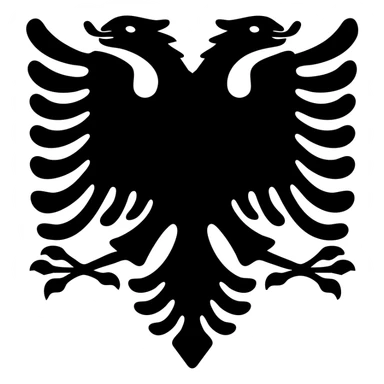 Albania flag icon, simple and bold sticker