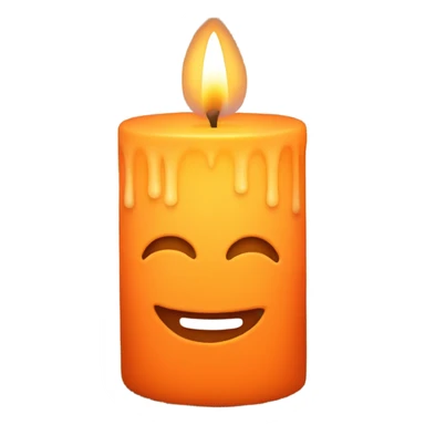 Orange candle sticker