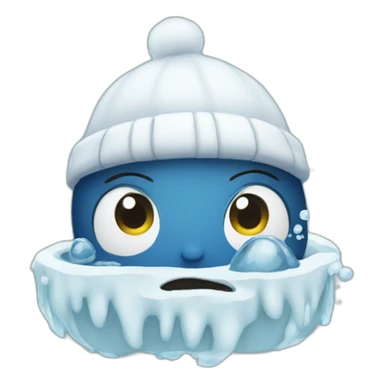 cold freezing water sticker