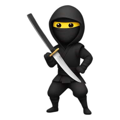  A ninja with knife sticker