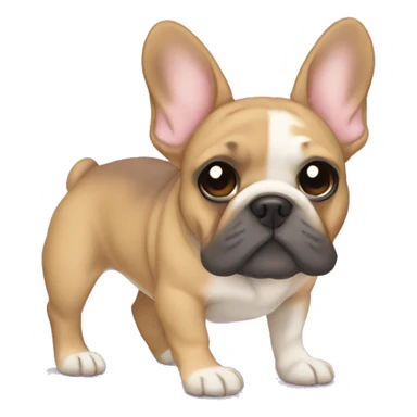 Gay lavender and tan Frenchie  sticker