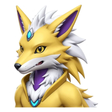 Renamon-Sergal-Lombax-Electrike-hybrid-fusion sticker
