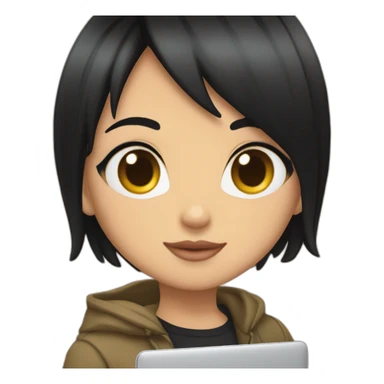 nico-robin-with-a-macbook-full-of-stickers sticker