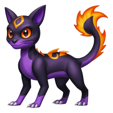 Shiny Duskull-Umbreon-Charmeleon-Fakémon-hybrid-creature (full body)  sticker