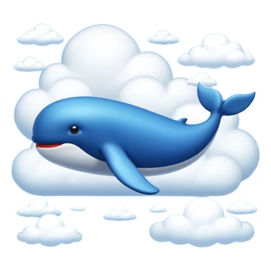 Sky Whale – Gigantic whale drifting among clouds. sticker