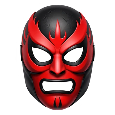 sinister luchador mask with evil expression sticker