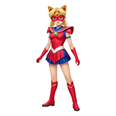 Sailormoon redranger full body mask on sticker