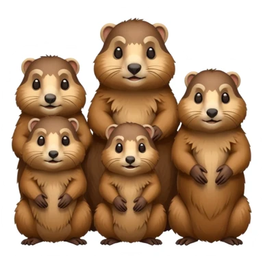 famille de marmotte sticker