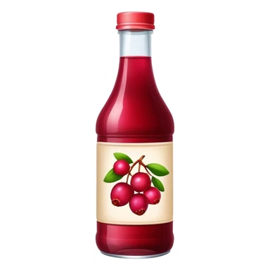 Bottle cranberry juice  sticker